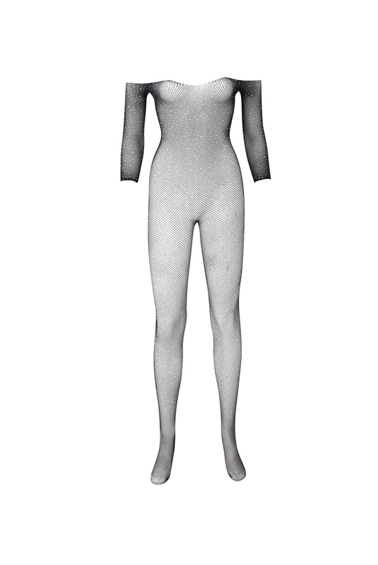 Diamond Fishnet Rhinestone Bodysuit