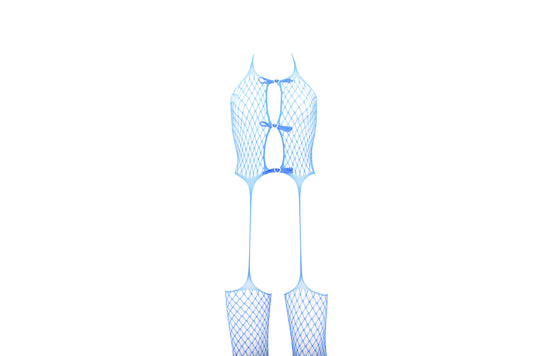 Fishnet Bodystocking with Garter & Stockings