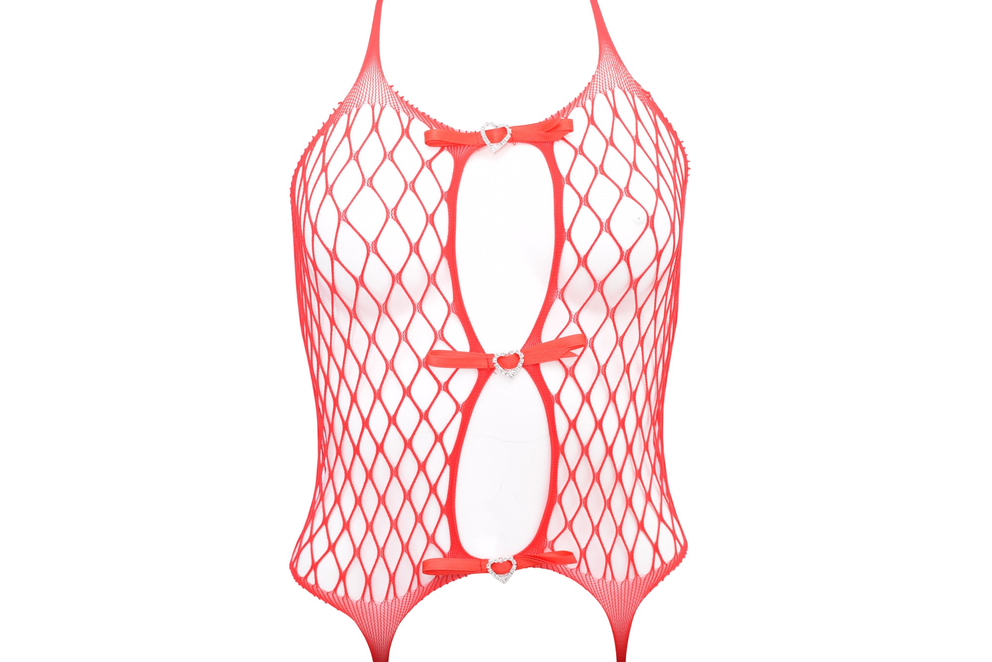 Fishnet Bodystocking with Garter & Stockings
