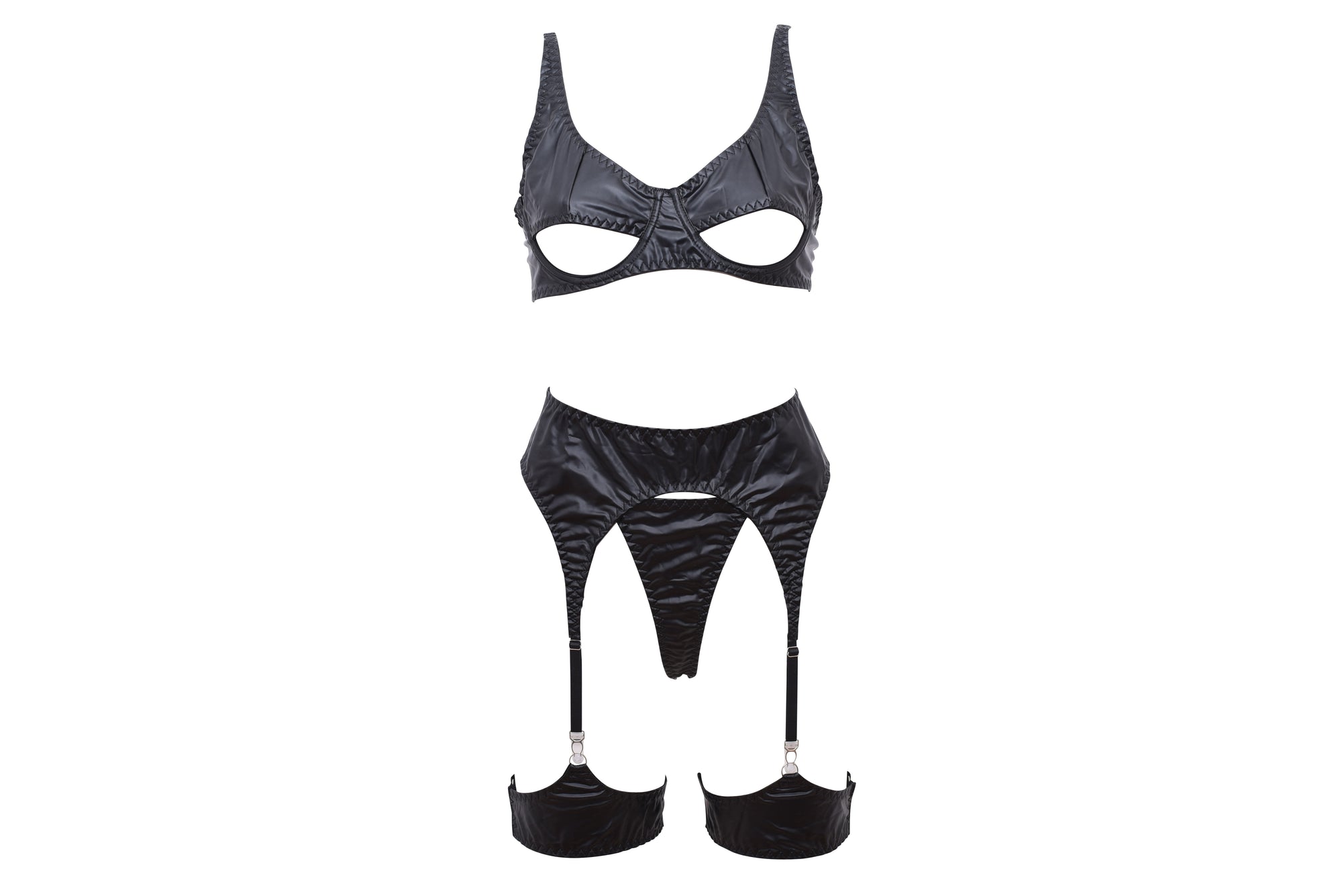 Black Leather Seduction Set