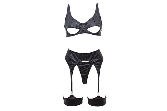 Black Leather Seduction Set